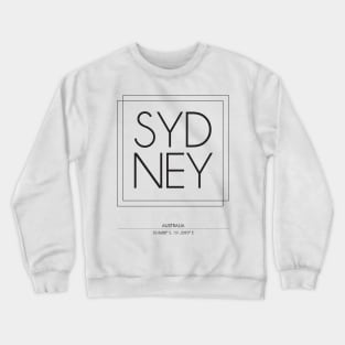 Sydney city minimal typography 2 Crewneck Sweatshirt